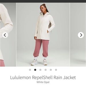 Lululemon RepelShell Rain Jacket in White Opal